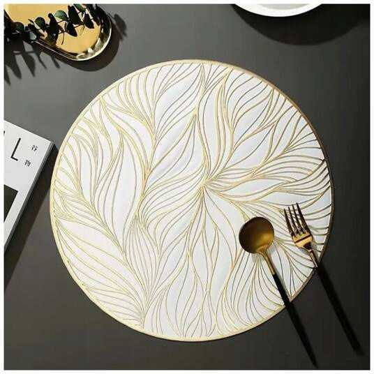 ecarla Runde Goldene Tischsets