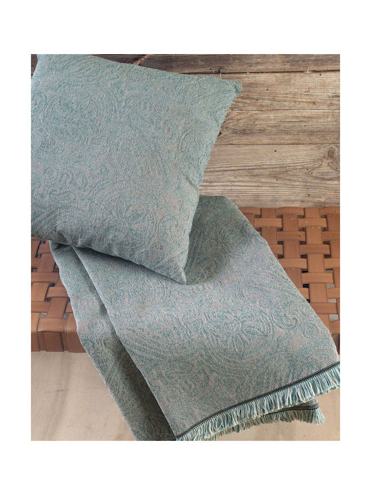 Rythmos Decorative Pillow Case Ivy 100% Cotton Blue 40x40cm