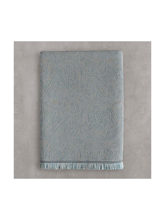 Rythmos Decorative Pillow Case Ivy 100% Cotton Blue 40x40cm