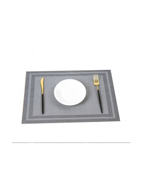 ecarla Σουπλά Μεταλλικό Ασημί 45x30cm ecarla Σουπλά Μεταλλικό Ασημί 45x30cm