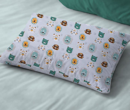Dimcol Set Kinderbettlaken Baumwoll Mehrfarbig Big Cats 28 Hell Aqua 160x240cm 3 Stück