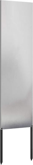 vidaXL Silver Garden Decoration made of Stainless Steel 32x1.7x140cm