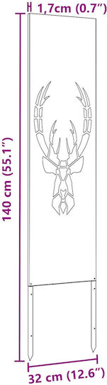 vidaXL Garden Decoration 32x1.7x140cm 876264