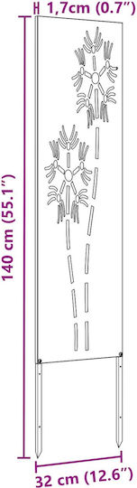 vidaXL Garden Decoration 32x1.7x140cm 876210