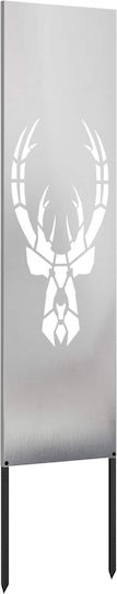 vidaXL Silver Garden Decoration from Stainless Steel 32x1.7x140cm