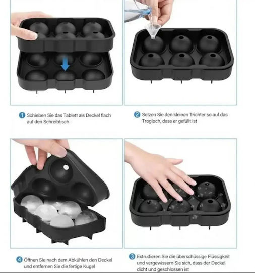 Ice Cube Mold Round Silicone 6 Slots 283000033