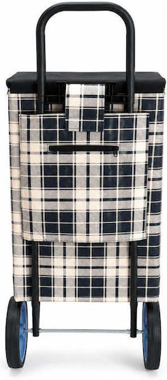 Stoff Einkaufswagen Klappbar Blau 100x30cm