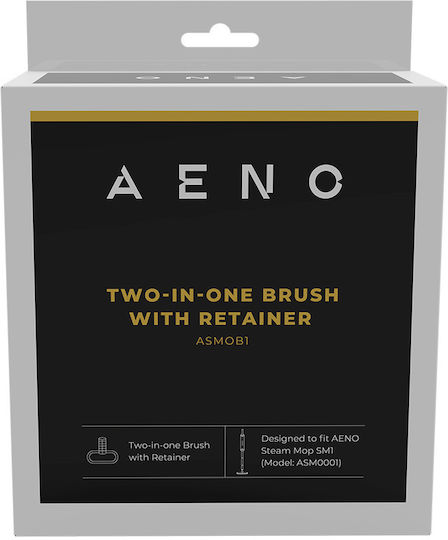 Replacement Cleaning Brush 2-in-1 Aeno Asmob1 Compatible Sm1 Microfiber Edge White