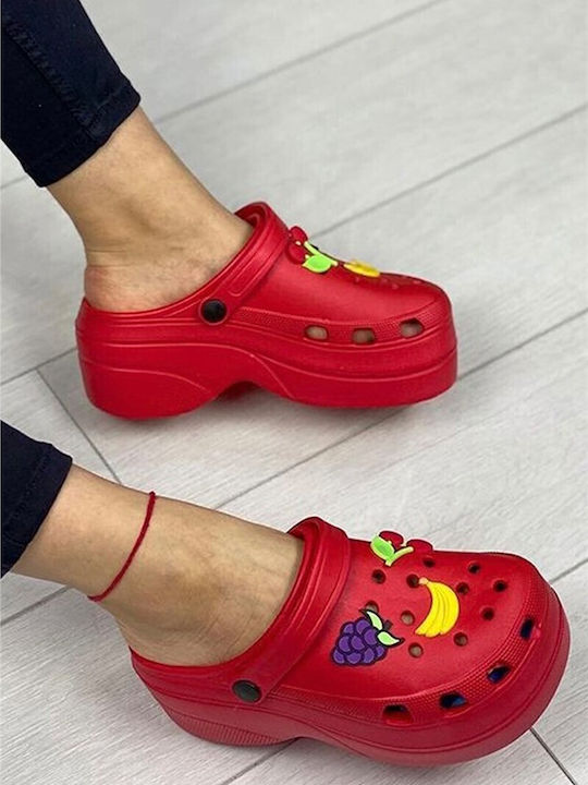 Base Damentag Holzschuhe Rote