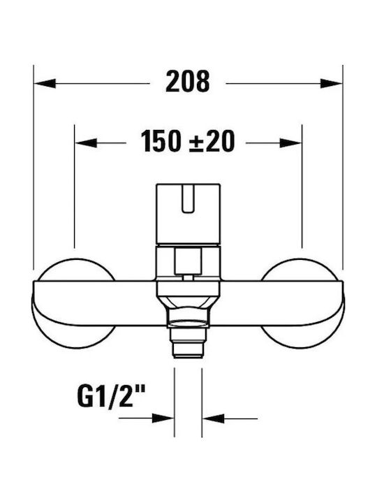 Duravit Mischbatterie für Badewanne Silber