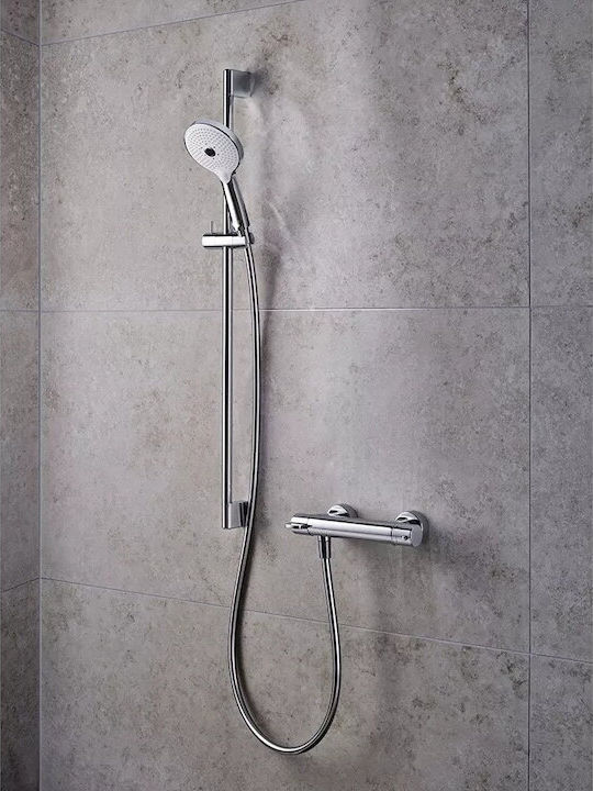Duravit Αναμεικτική Μπαταρία Ντουζιέρας Ασημί