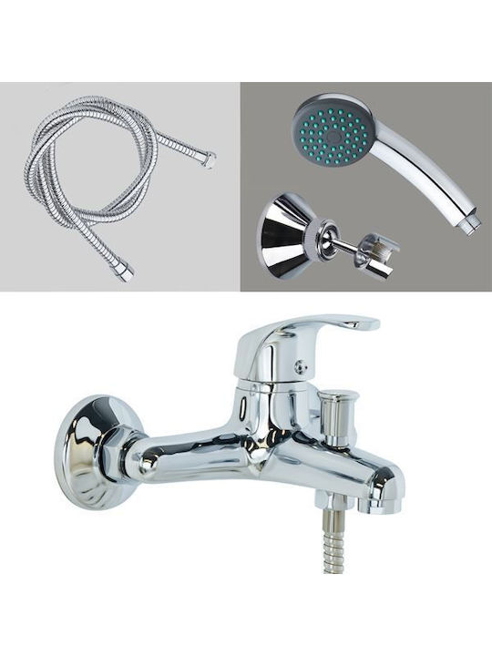 Iris Mixing Bathtub Shower Faucet Silver