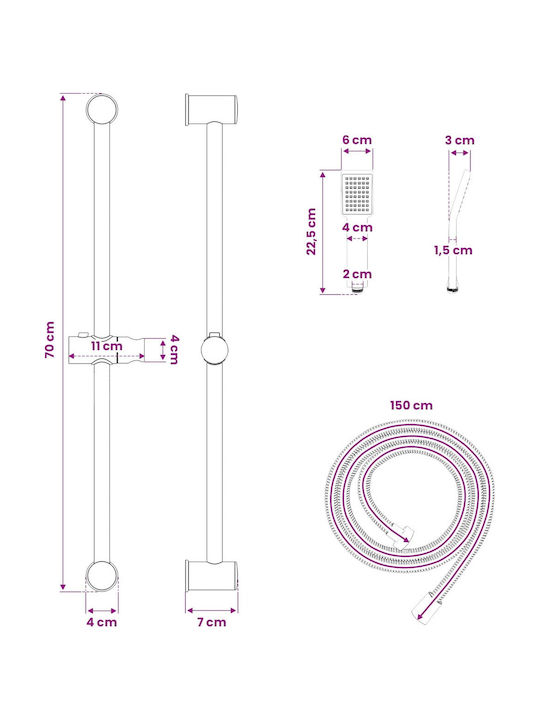 vidaXL Bronze Shower Mixing Faucet