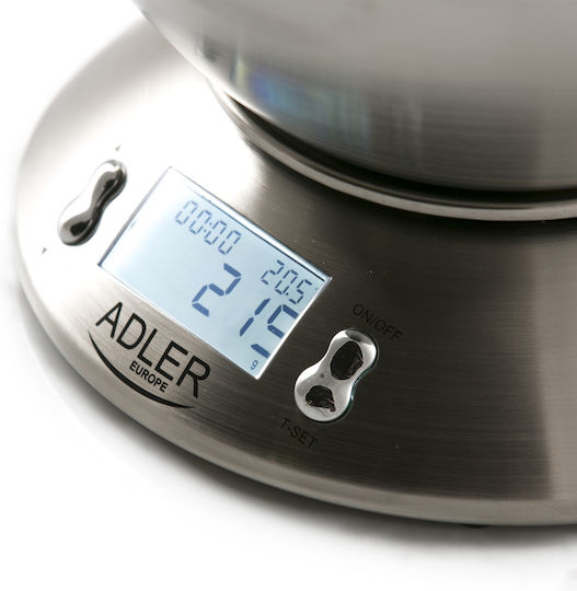 Adler Digitale Küchenwaage bis 5kg Silber