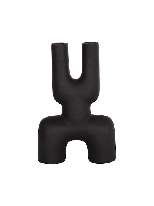 Decor ceramic pentru masă Fb94642.02 negru mat 15.5x6x23.5cm