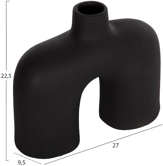 Keramik Tischdekoration Fb94600.02 Schwarz Matt 27x9x23cm