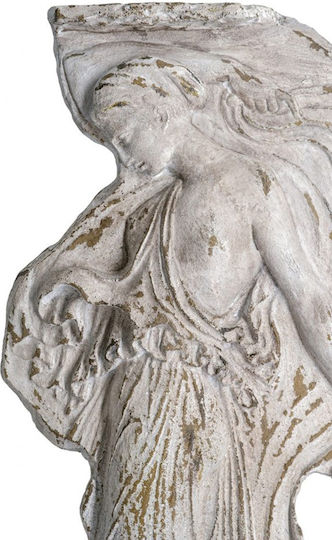 Artekko Maenad Tabletop Polyresin Decorative White Patina 20.5x6.7x33.5 Cm