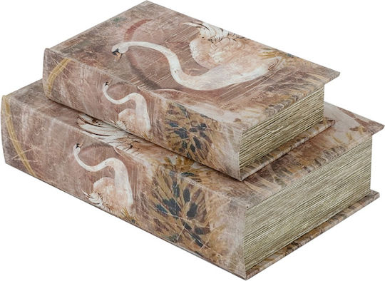 Artekko Book Bunte Tischdekoration Bücher Mdf Aufbewahrungsraum 17.8x7.6x26.7 Cm 12.7x5.1x21.6 Cm 2 Stück