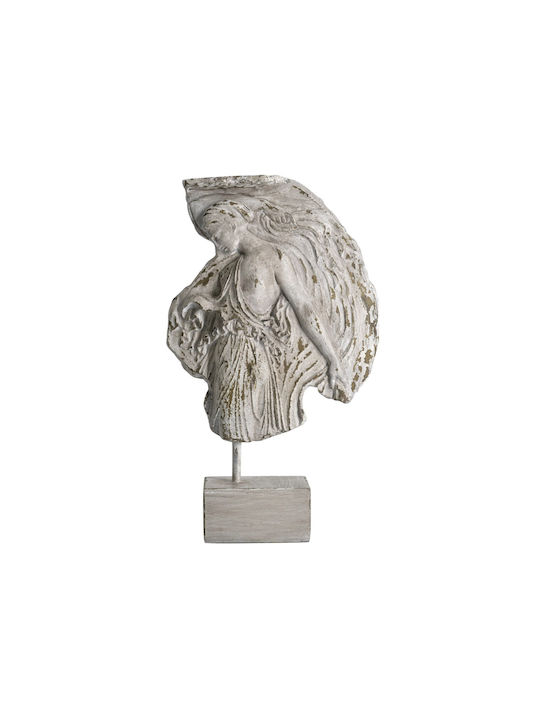 Artekko Maenad Επιτραπέζιο Διακοσμητικό Ρητίνης Λευκή Πατίνα 20.5x6.7x33.5 Cm