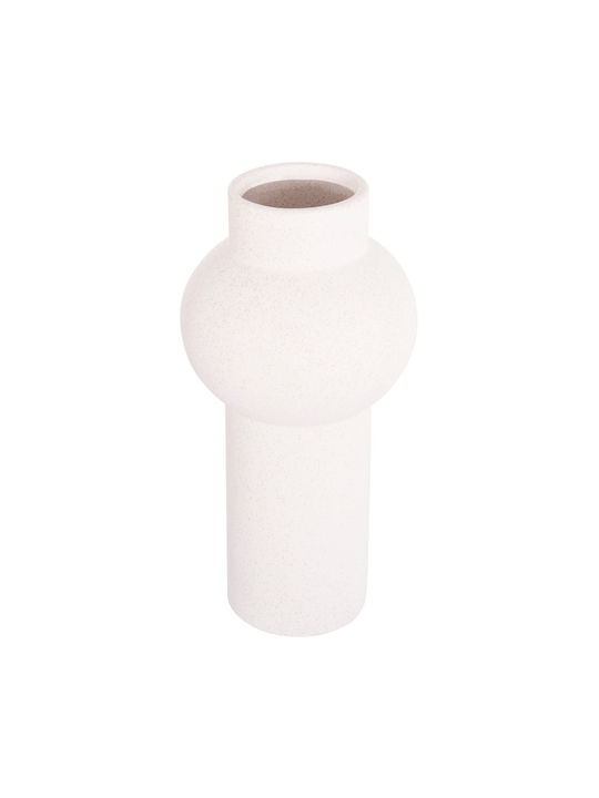 Tabletop Ceramic Decor Fb94605.01 Off-White Crystal Φ15x30cm