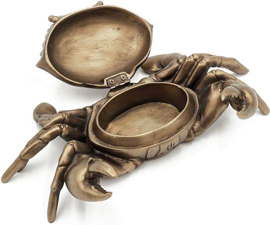 Artekko Animal Bronzé Tischdekoration Krebse Aufbewahrungsraum Polyresin 24,5x15x7,5 cm