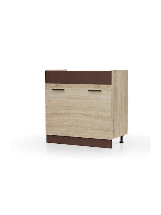 Alina Sink Cabinet Sonoma-Mokka 80x44.5x85cm