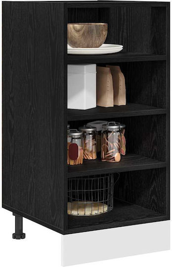 Dulap Suspendat cu Blat de Lucru Negru 40x44.5x81.5 cm