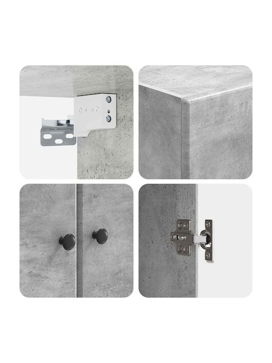 Gray Wall Kitchen Cabinet 59x31x60cm