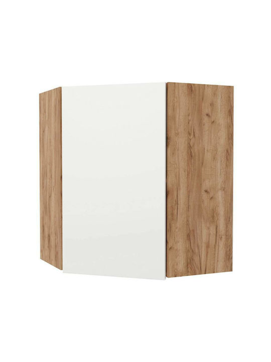 Soft Eckschrank Wand White with Oak 60x60x72.8cm