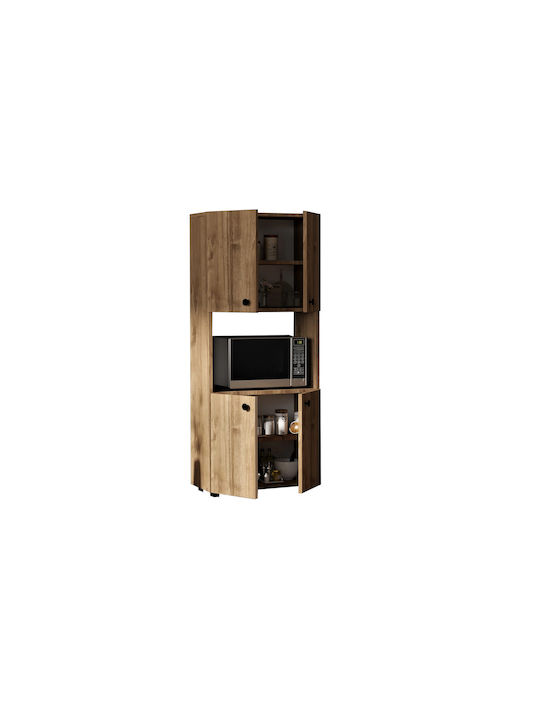 Aria Στήλη Κουζίνας Καφέ 60x31.4x140εκ. 003739