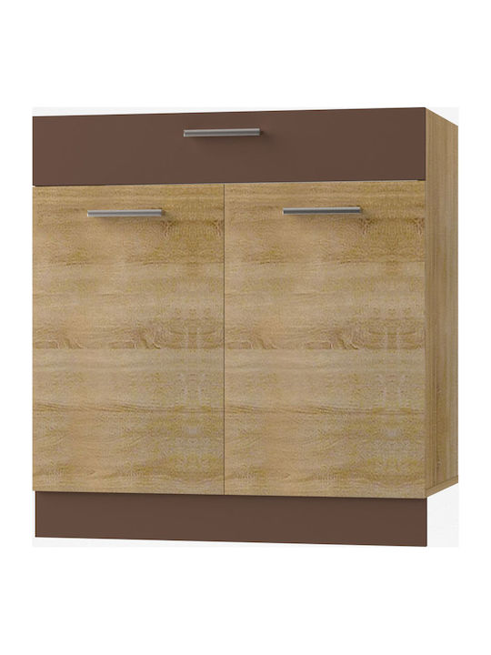 Alina Floor Cabinet Sonoma-Mokka 80x44.5x85pcs