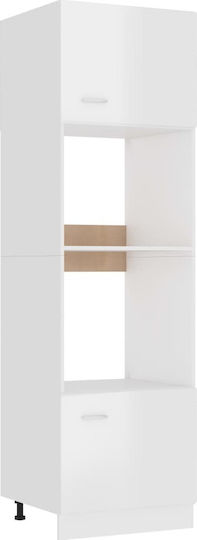 Ντουλάπι Άνω Φούρνου Δαπέδου 60x57x207cm Λευκό