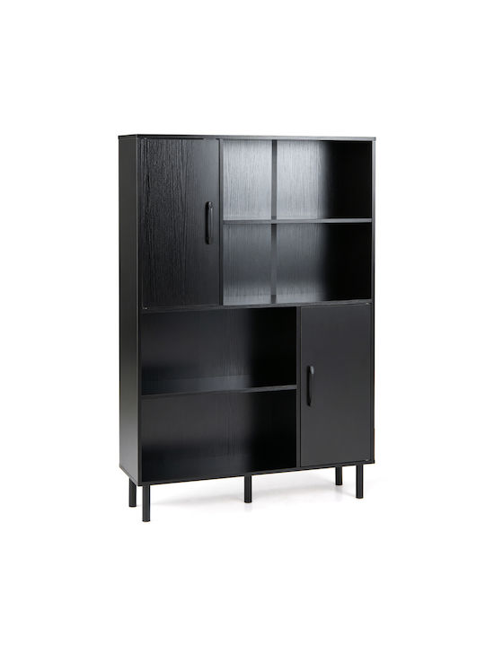 Schwarzer 119.5x24x84cm Küchenschrank
