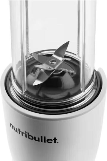 NutriBullet Turbo Matte Μπλέντερ με Πλαστική Κανάτα 700 ml 1000W Λευκό