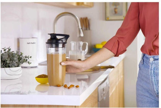 NutriBullet Turbo Matte Μπλέντερ με Πλαστική Κανάτα 700 ml 1000W Λευκό