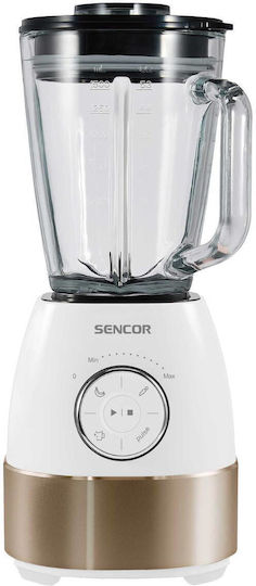 Sencor Μπλέντερ με Γυάλινη Κανάτα 1.5 lt 1800W Λευκό SBL 5870GD