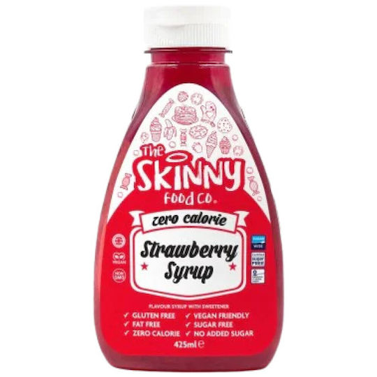 The Skinny Food Co Σιρόπι Ζαχαροπλαστικής με Γεύση Ζελέ Φράουλα Χωρίς Προσθήκη Ζάχαρης 425ml