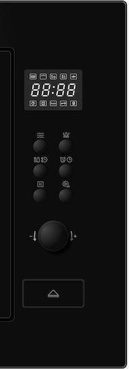 Morris Eingebauter Mikrowellenofen mit Grill 25lt Schwarze