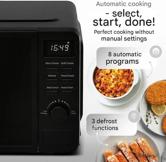 Profi Cook PC-MWG 1319 Cuptor cu Microunde cu Grill 20l Negru