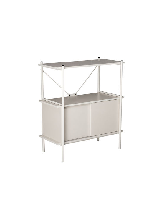Βιβλιοθήκη Popular Μελαμινη - Μεταλλο 80x40x80εκ.