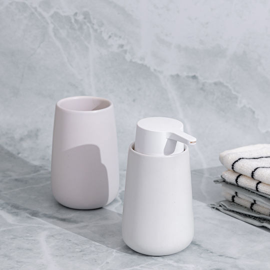 Estia Fjord Дозатор Керамичен Бял 350ml