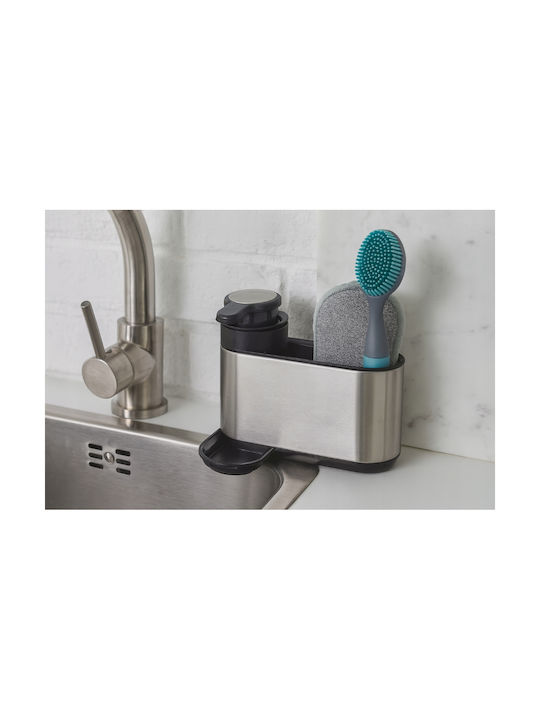 Dispenser Stainless Steel with Sponge Holder Black 250ml