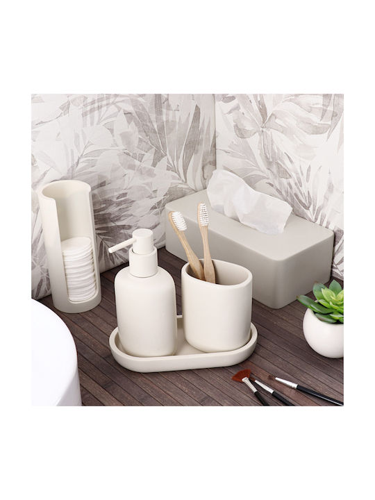 Plastikspender Beige