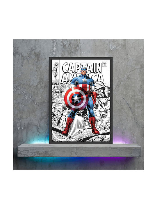 Comic Poster Captain America Cm002 40cm X 50cm
