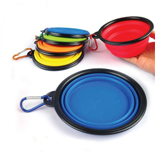 Pet Food and Water Bowl for Dog and Cat Silicone 350ml 25x6.5x5cm