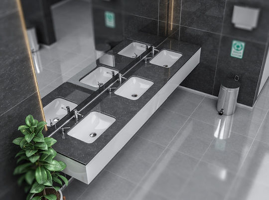 Cerastyle Επικαθήμενος Νιπτήρας Πορσελάνης 55x40x16cm Λευκό