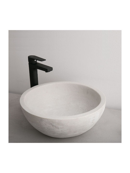 Tema Vessel Bathroom Sink Made of Synthetic Material 40x40x17cm White