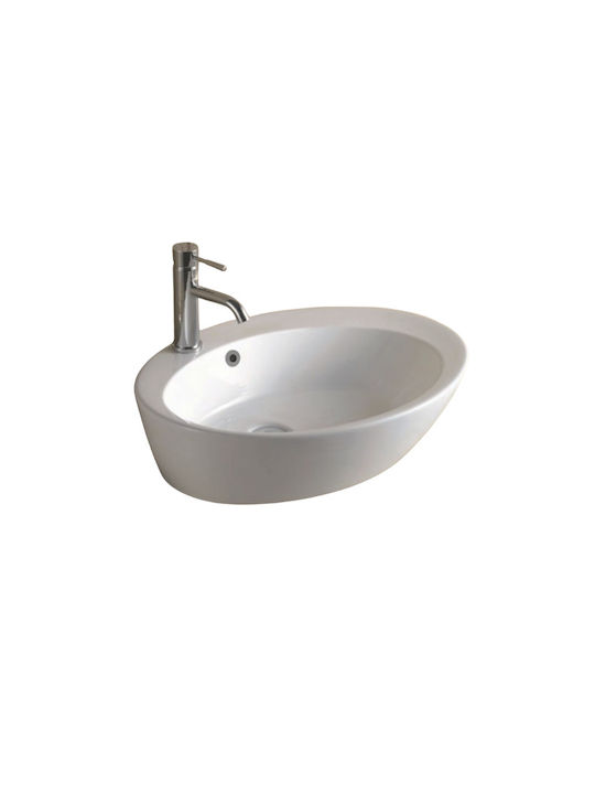Inter Ceramic 851W Надеждна мивка Порцелан 61x47x16см Бял