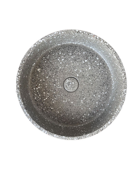 Icon Ήρα Επικαθήμενος Νιπτήρας Κεραμικός 39x39x12cm Μπλε