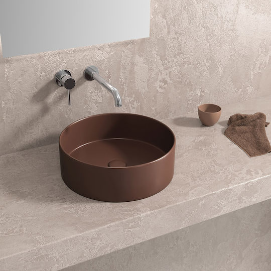 Karag Επικαθήμενος Νιπτήρας Πορσελάνης 35x35x12cm Caffe Opaco